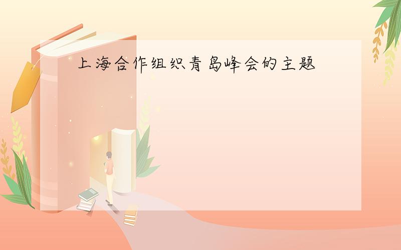上海合作组织青岛峰会的主题
