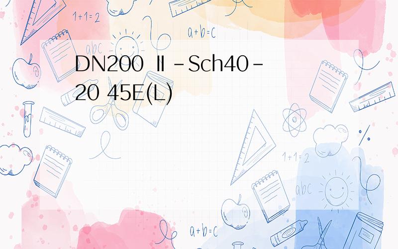 DN200 Ⅱ–Sch40–20 45E(L)