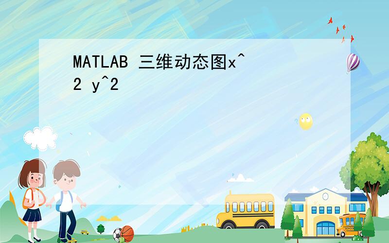 MATLAB 三维动态图x^2 y^2