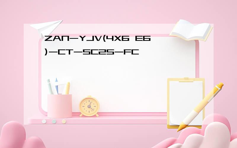 ZAN-YJV(4X6 E6)-CT-SC25-FC