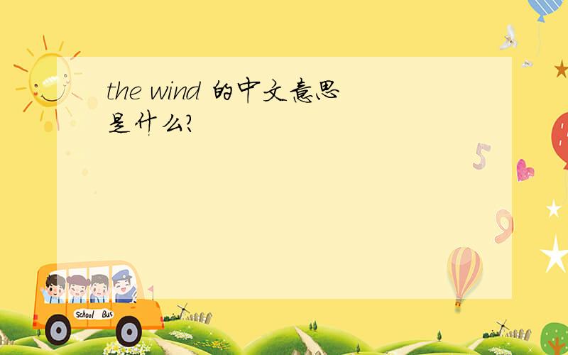 the wind 的中文意思是什么?