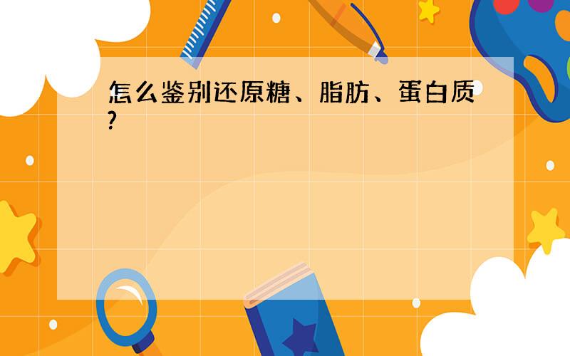 怎么鉴别还原糖、脂肪、蛋白质?