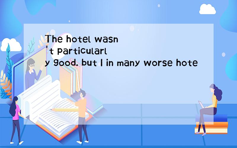 The hotel wasn't particularly good. but I in many worse hote