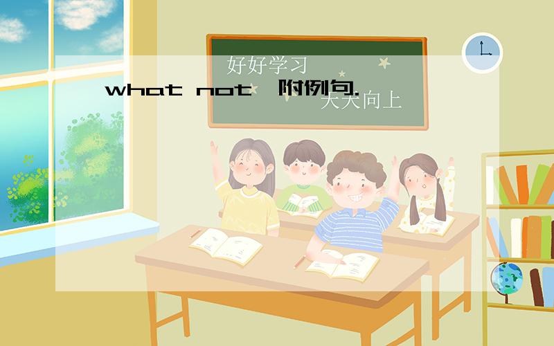 what not,附例句.