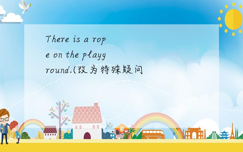 There is a rope on the playground.(改为特殊疑问