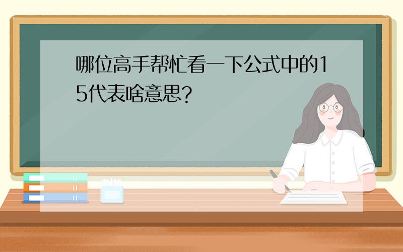 哪位高手帮忙看一下公式中的15代表啥意思?