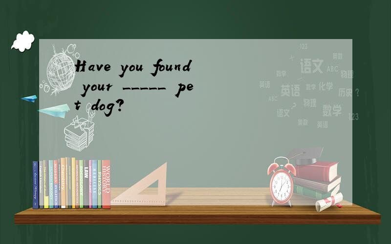 Have you found your _____ pet dog?