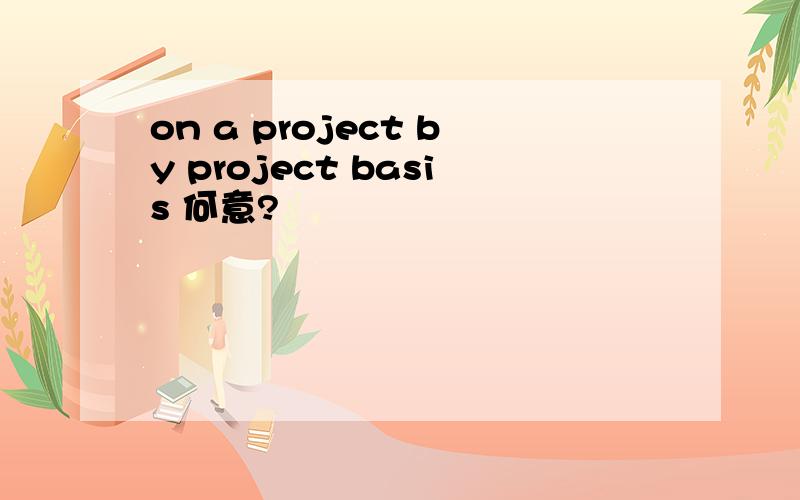 on a project by project basis 何意?