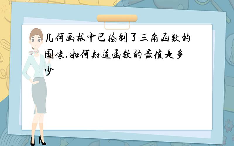 几何画板中已绘制了三角函数的图像,如何知道函数的最值是多少