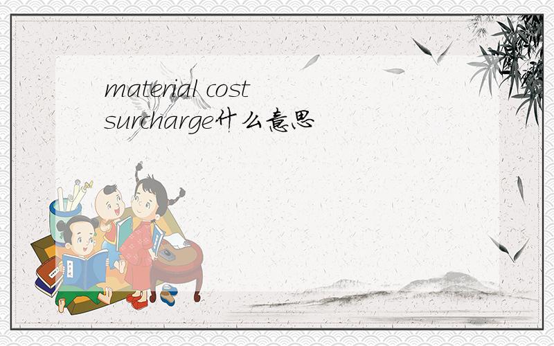 material cost surcharge什么意思