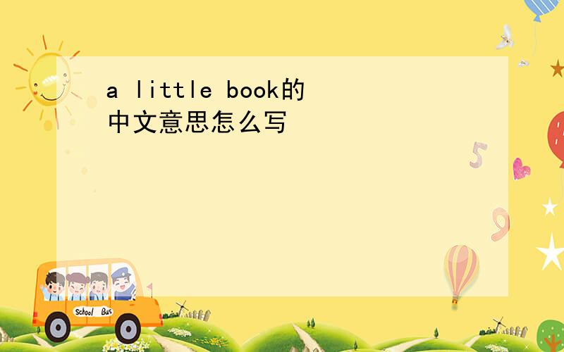 a little book的中文意思怎么写